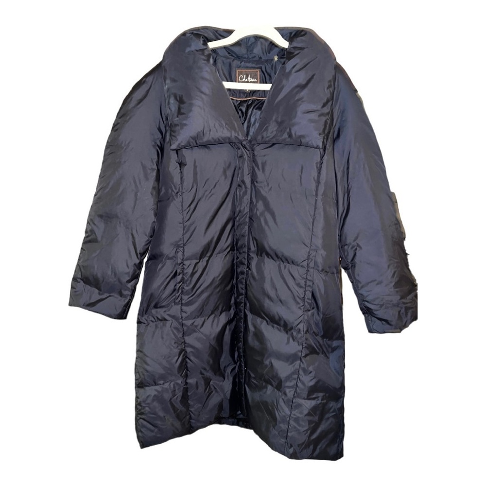 Cole Haan Black Feather Down Filled Long‎ Puffer Jacket XL